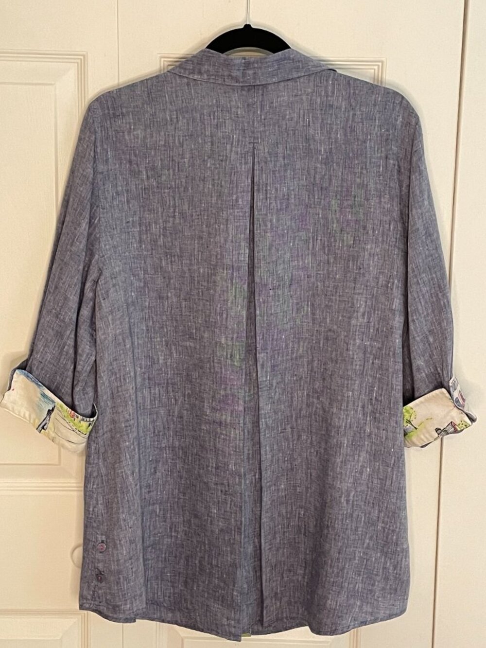 Chicos No Iron Linen Tunic - Chico's SZ 2.5 - SZ 14 - Picture 5 of 5